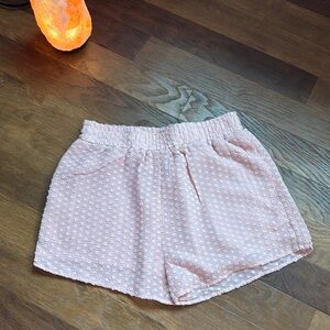 Paper Crane High Waist Pale Pink Lounge Shorts